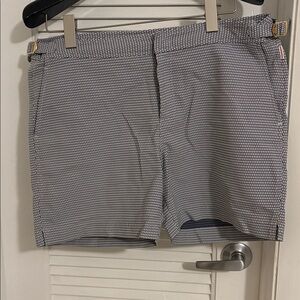 Men's Flat Front Shorts - Black and White